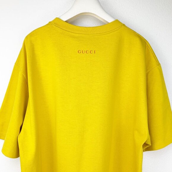 NWT Gucci anchor print oversized T-shirt In Yellow Size M - Picture 8 of 14